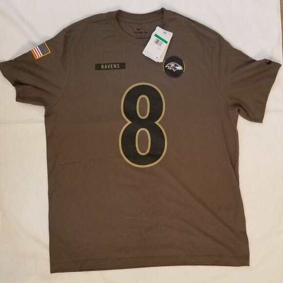 Nike Lamar Jackson Baltimore Ravens Salute to Service Name & Number T-Shirt, XL - Picture 5 of 9